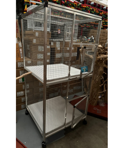 Aluminium Double Breeding Parrot Cage